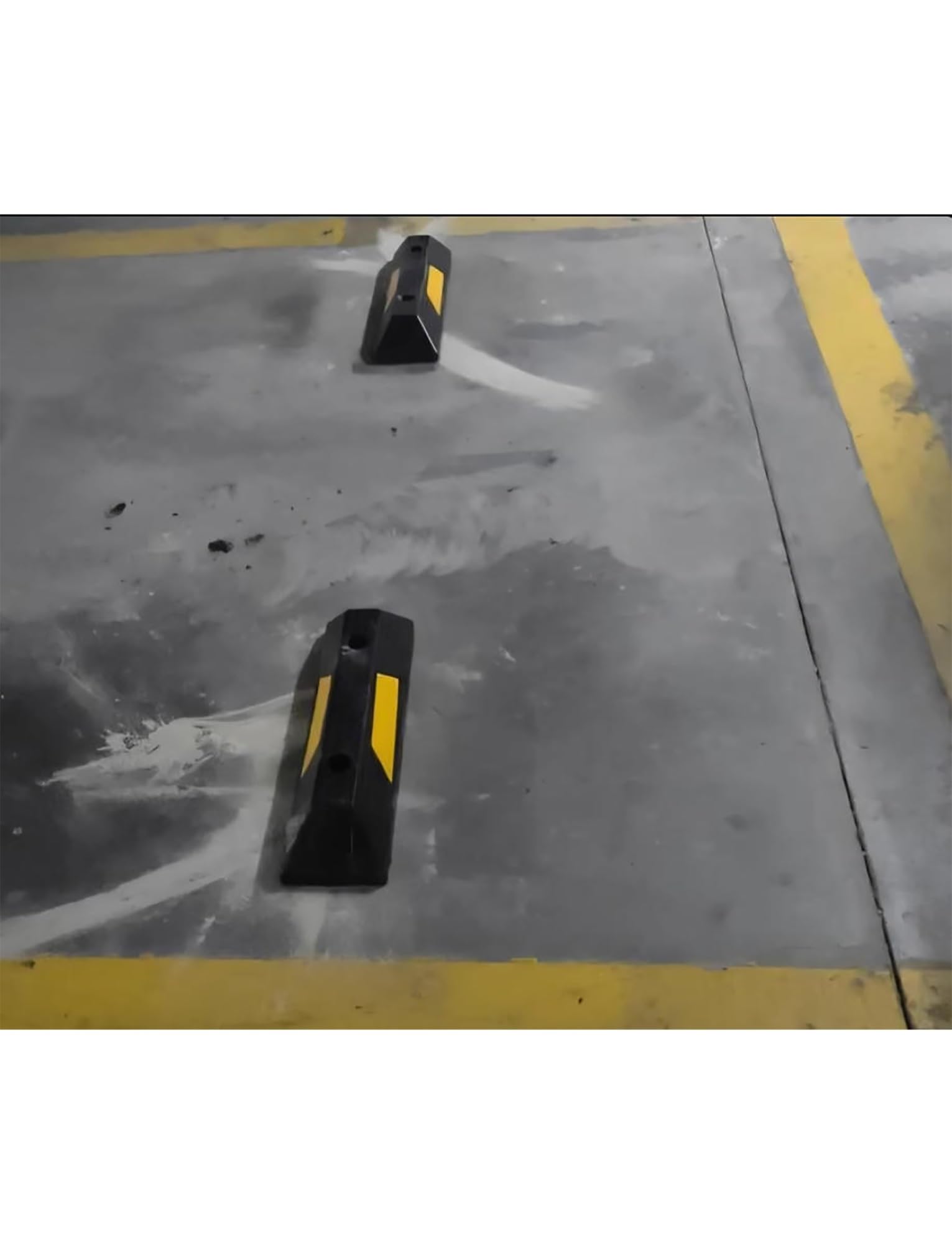 Genérico Tope de Rueda for vehículos Pesados, limitador de Espacio de estacionamiento, calzo de Goma for Ruedas, bordillo de Goma for automóviles, Camiones, estacionamientos(Grey)