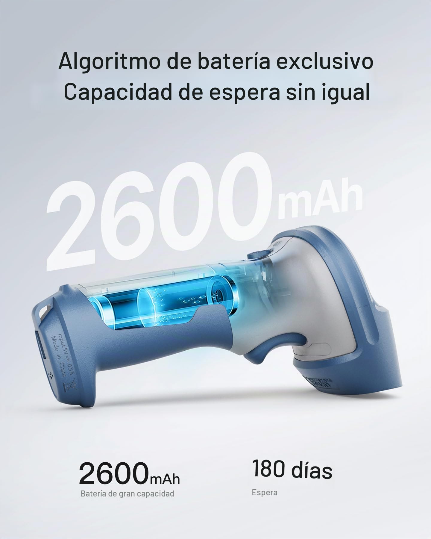 Inateck Escáner de código de Barras inalámbrico 1D 2D, conexión Bluetooth 5.0 y 2.4Ghz, USB 3 en 1, Soporte de Lectura de códigos de Barras en Pantalla, BCST-73