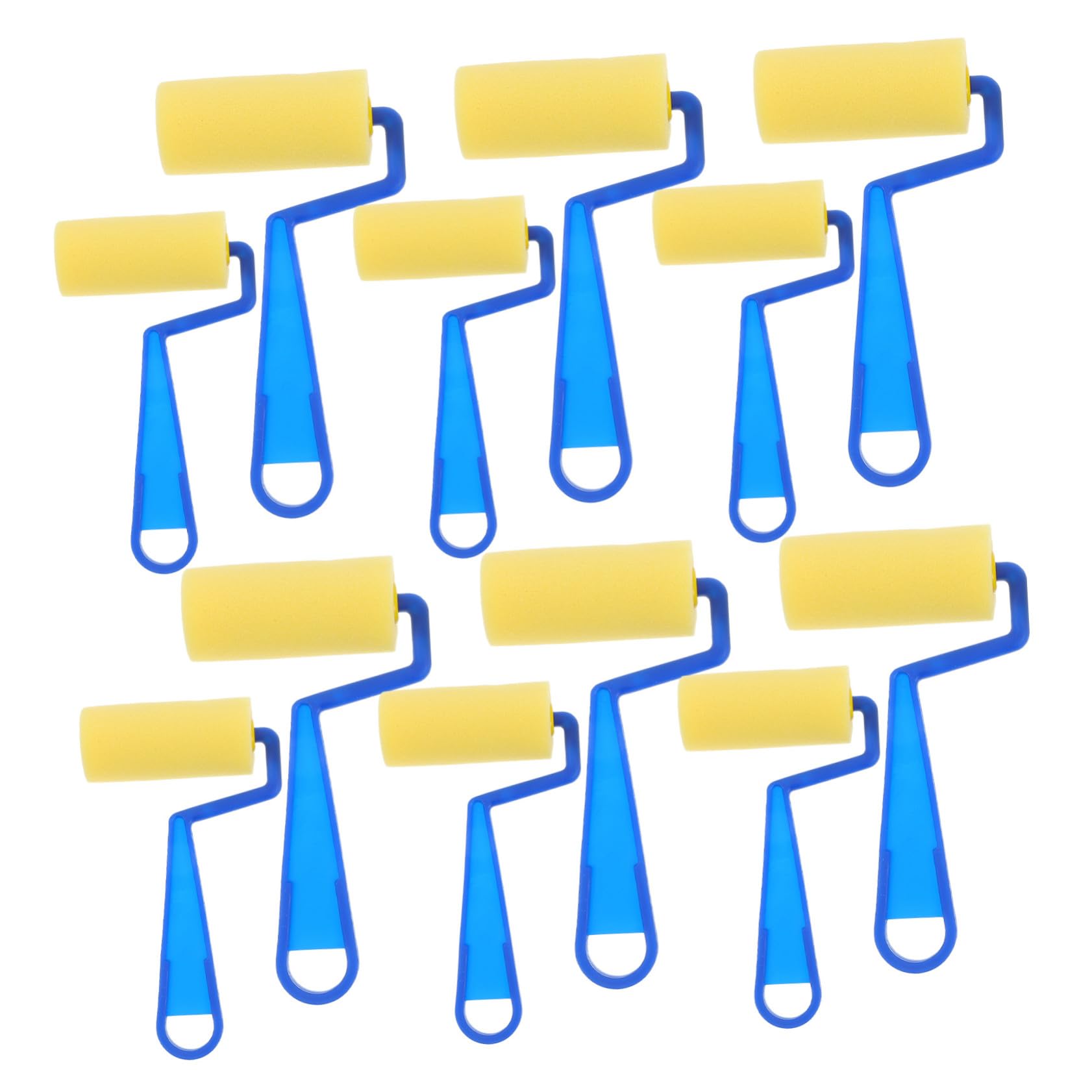 20 Piezas Rodillos de Esponja para Pintar Infantiles Pinceles Esponja Suaves con Agarre Antideslizante Herramientas Lavables para Manualidades y Proyectos Artísticos de Aprendizaje