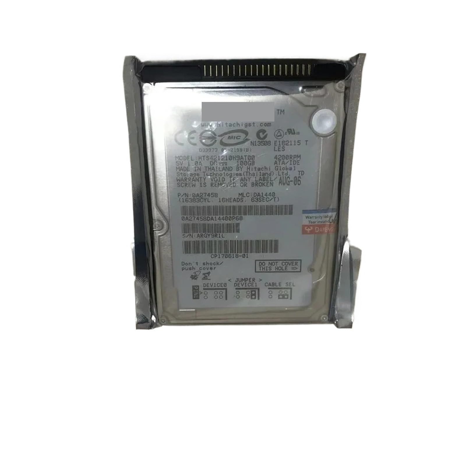 DO HTS421210H9AT00 100 GB 4200 RPM 2,5-calowy dysk twardy ATA/IDE HDD | Do dysku twardego HTS421210H9AT00 100 GB 4200 obr./min 2,5 cala ATA/IDE HDD