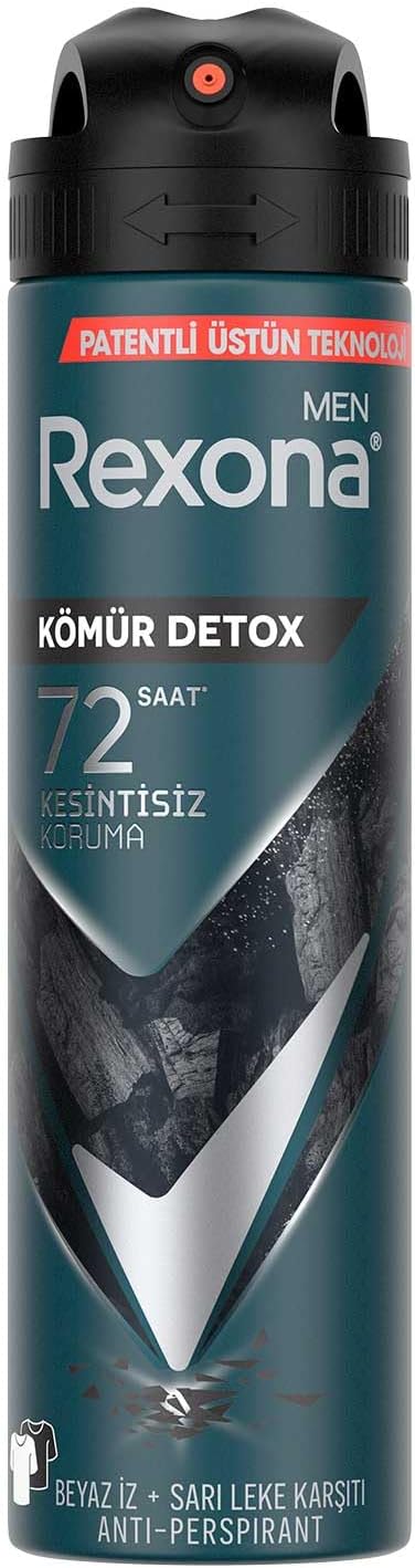 Rexona Men Erkek Sprey Deodorant Kömür Detox 150 ml