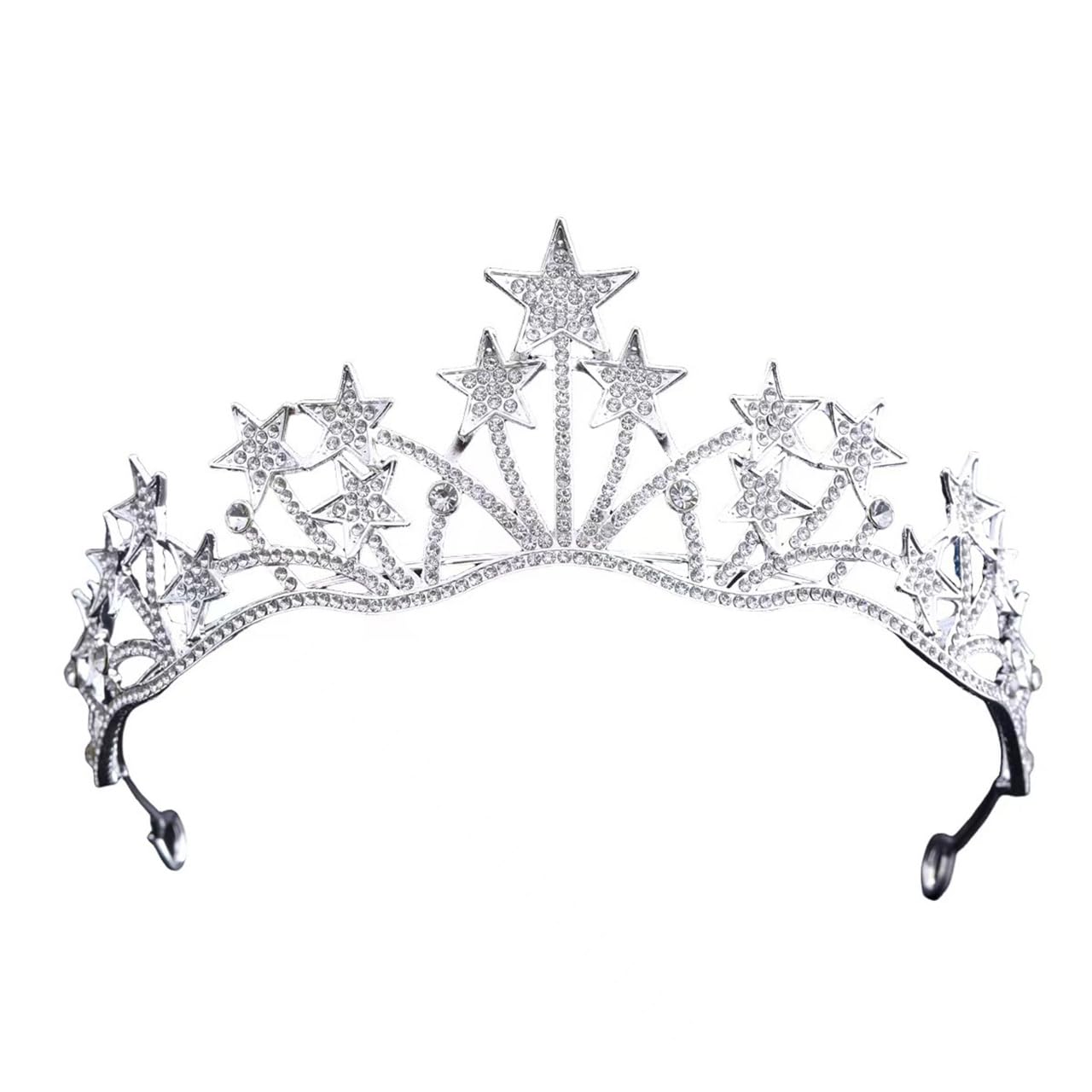 Corona de novia con diamantes de imitación para peinado de damas de honor y tocado de fiesta