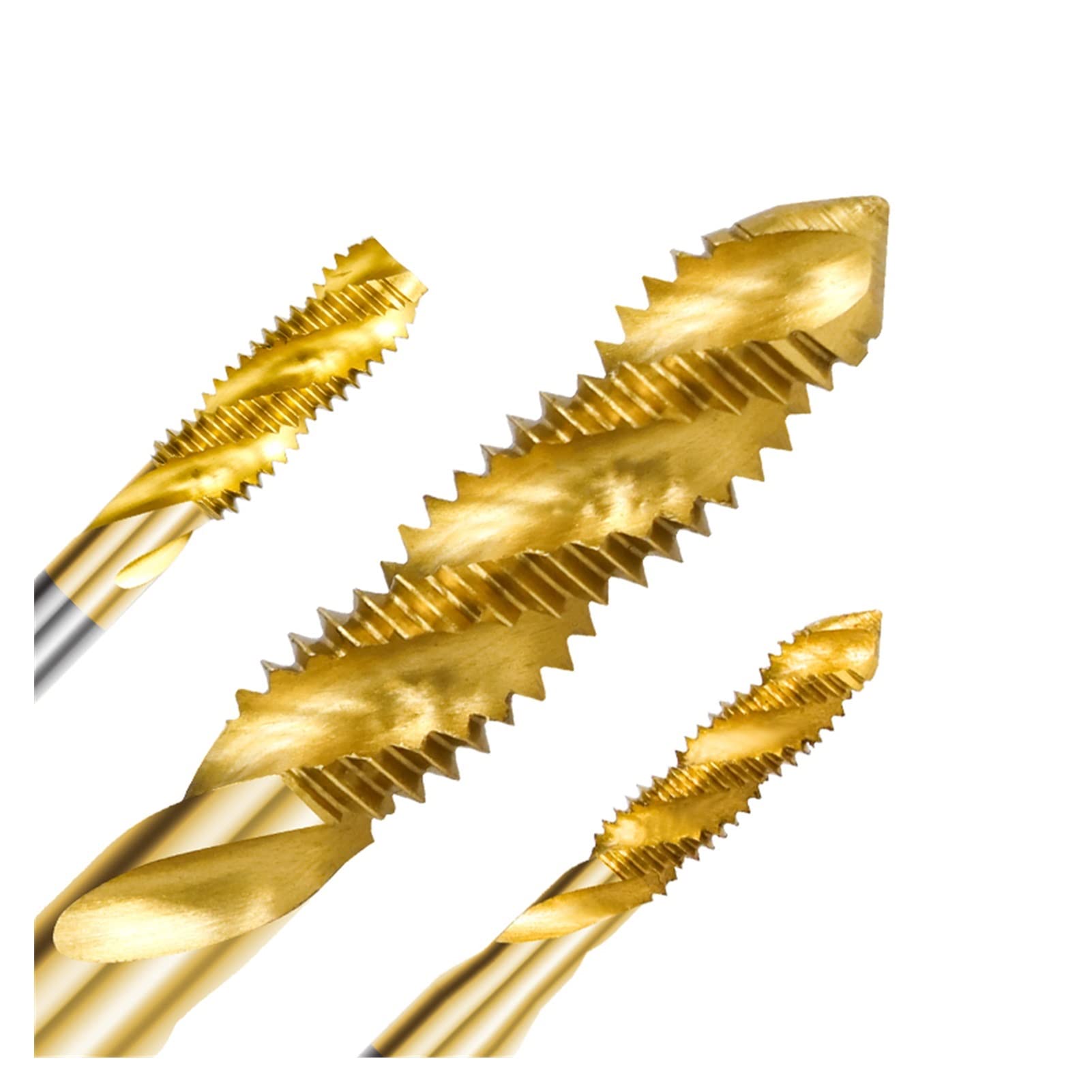 punte da trapano Thread Tap Tin rivestito HSS. Rubinetti for rubinetti M3-M10. Tap Threading Tools Thread Thread Thread Thread Rubinetti Hexagonal Helix (Color : 5pcs M3-10 Drill Set)