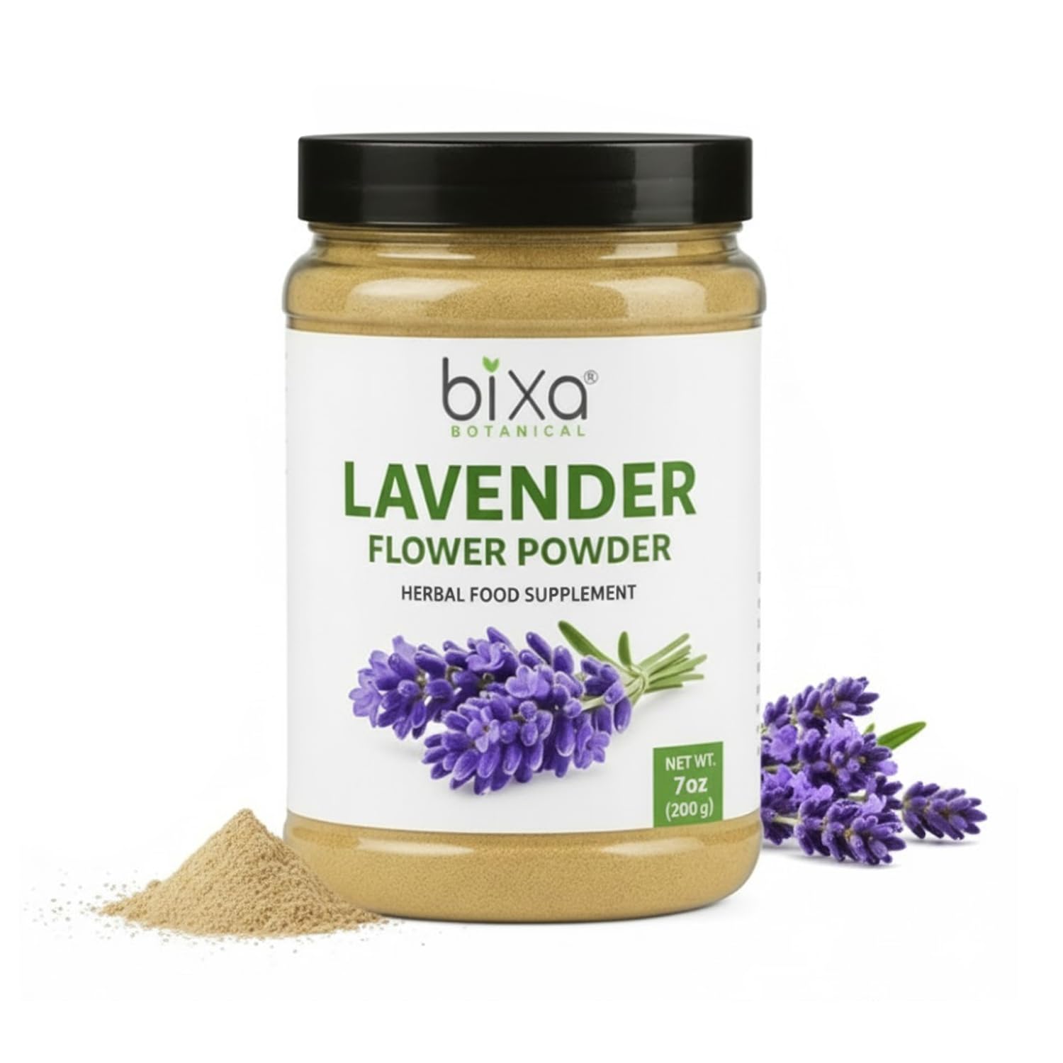 - bixa BOTANICAL Lavender Powder for Drinks|Lavandula angustifolia|Lavender for Coffee, Baking, Lattes, Smoothies & Tea|Edible Culinary Powder|100% Pure,Non GMO, 140+ Years of Herbal Heritage, 200g/7oz
