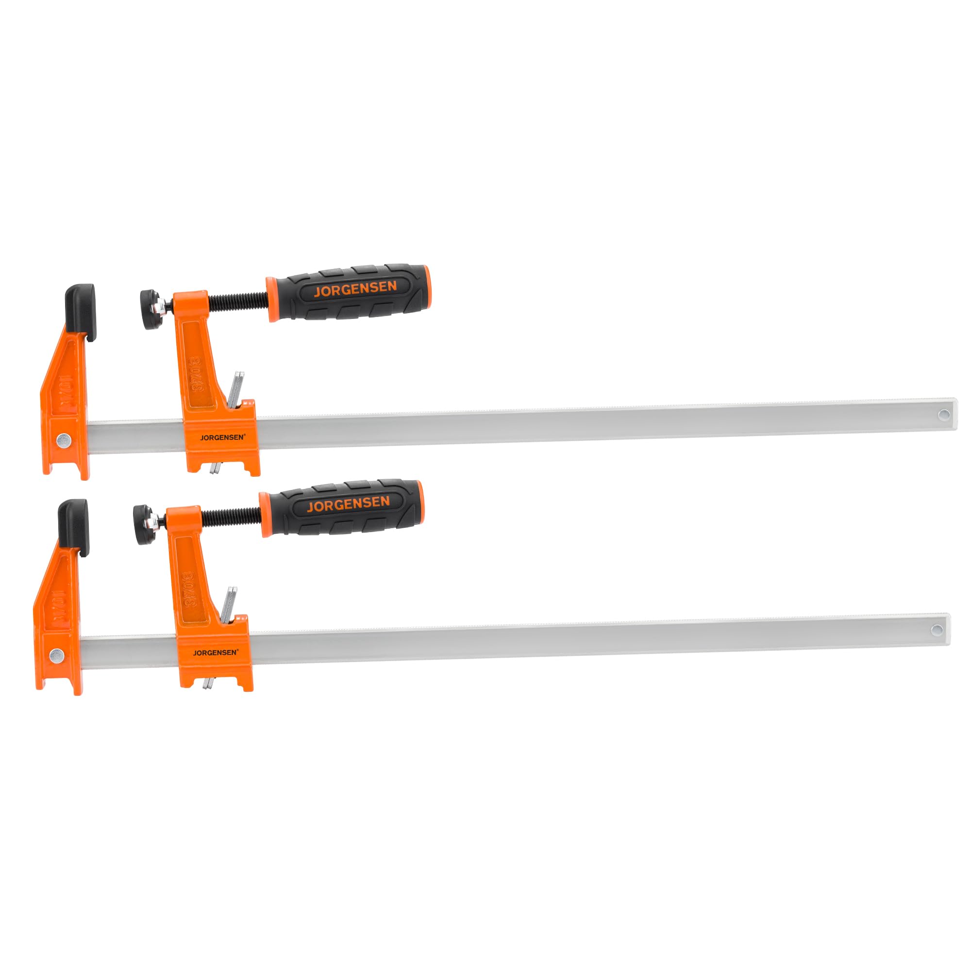 Jorgensen 18" Medium-Duty Steel Bar Clamp Set, 600 lbs Load Limit, 2-Pack