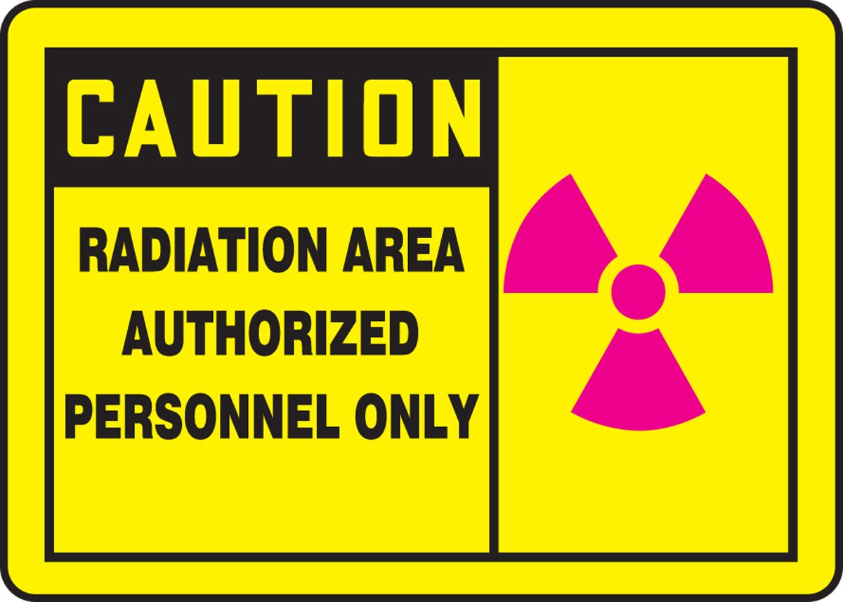 Panneau de signalisation radiation Accuform MRAD632VA plaque aluminium jaune 10x7 pouces