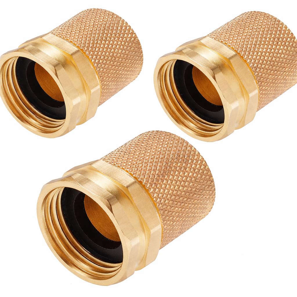 Orbit 56802N - Juego de 3 reparadores de mangueras, hembra, latón