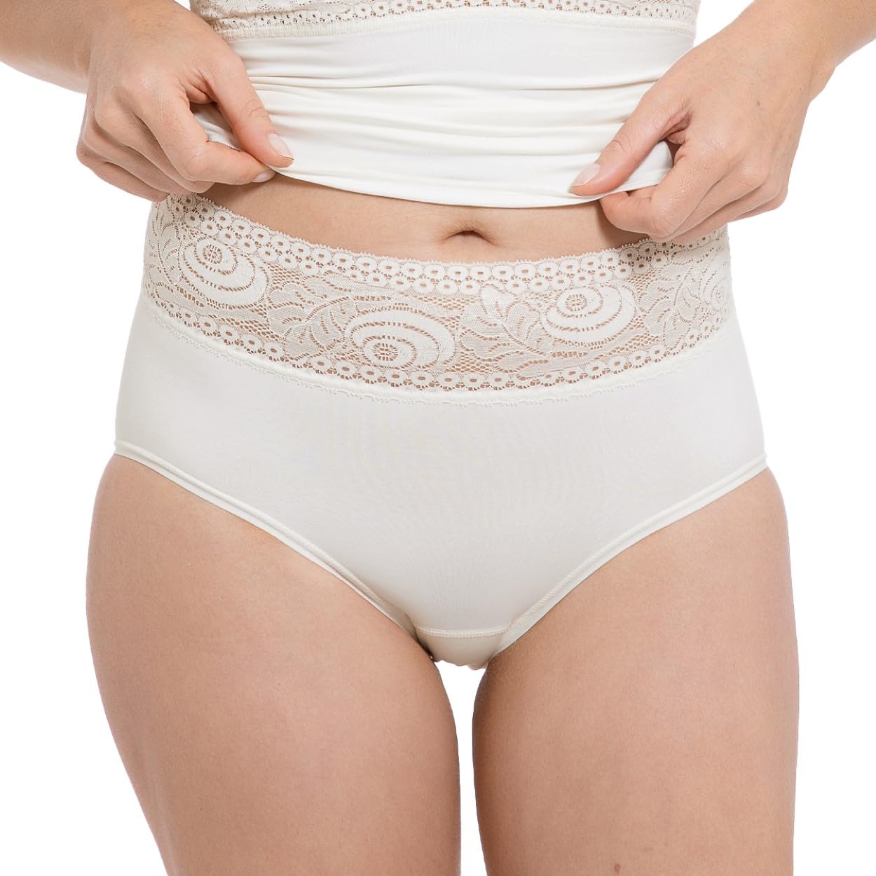 Speidel 2er-Pack Inshape Classic Slip 9040 Damen – Weich, Nahtlos & Feminin – Mit Elastischem Spitzenbund, Zart glänzend, Komfortabler Sitz, Formt Sanft Weibliche Kurven – Perfekt für Jeden Tag