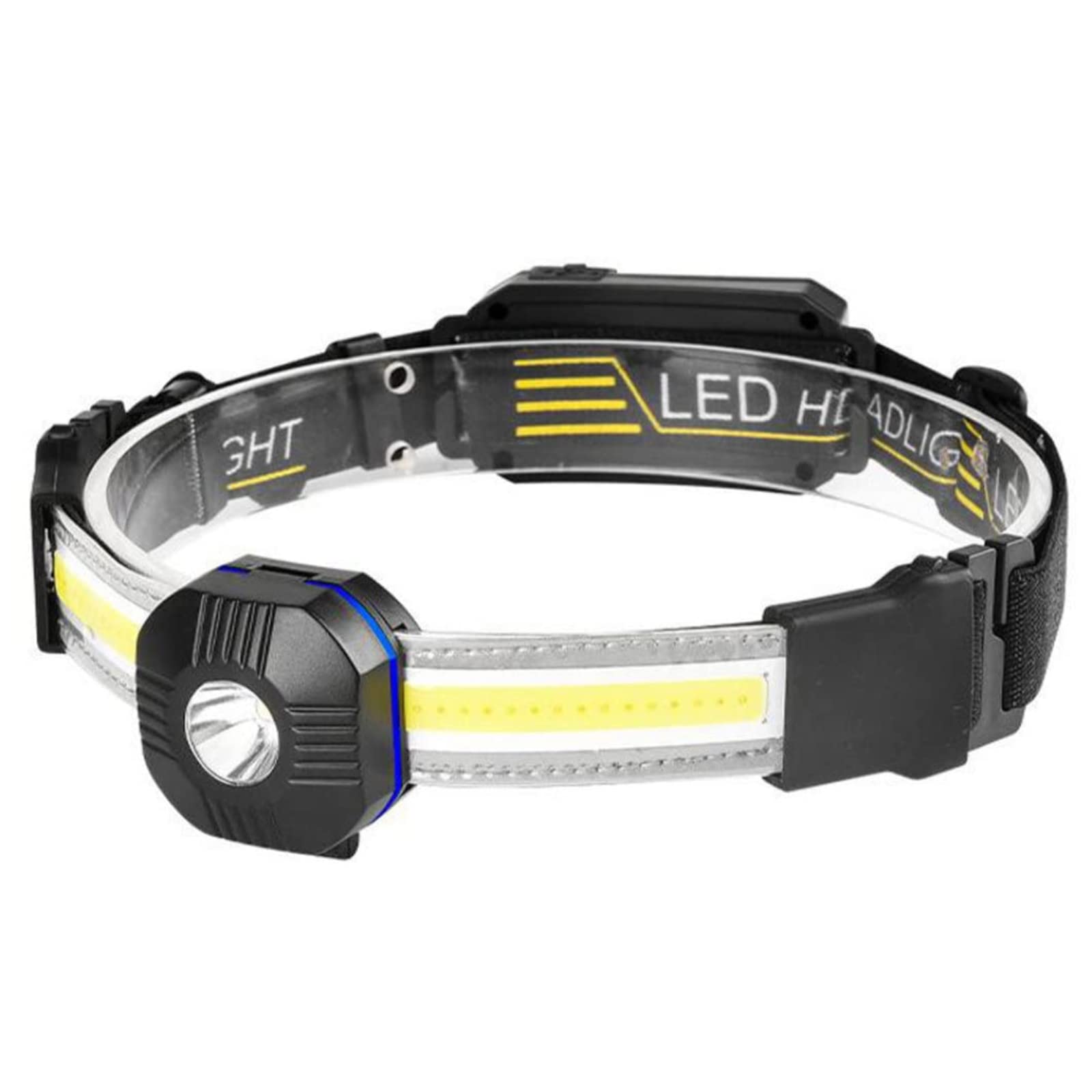 Fay Bless LED Headlamp Rechargeable, LED Head Torch Headlight with Motion Sensor Waterproof 3 Hours 1200 mAh 500 lumens XPG+COB (S)