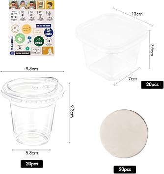 Dessert Cups with Lids, 40 Pcs Clear Parfait Appetizer Cup