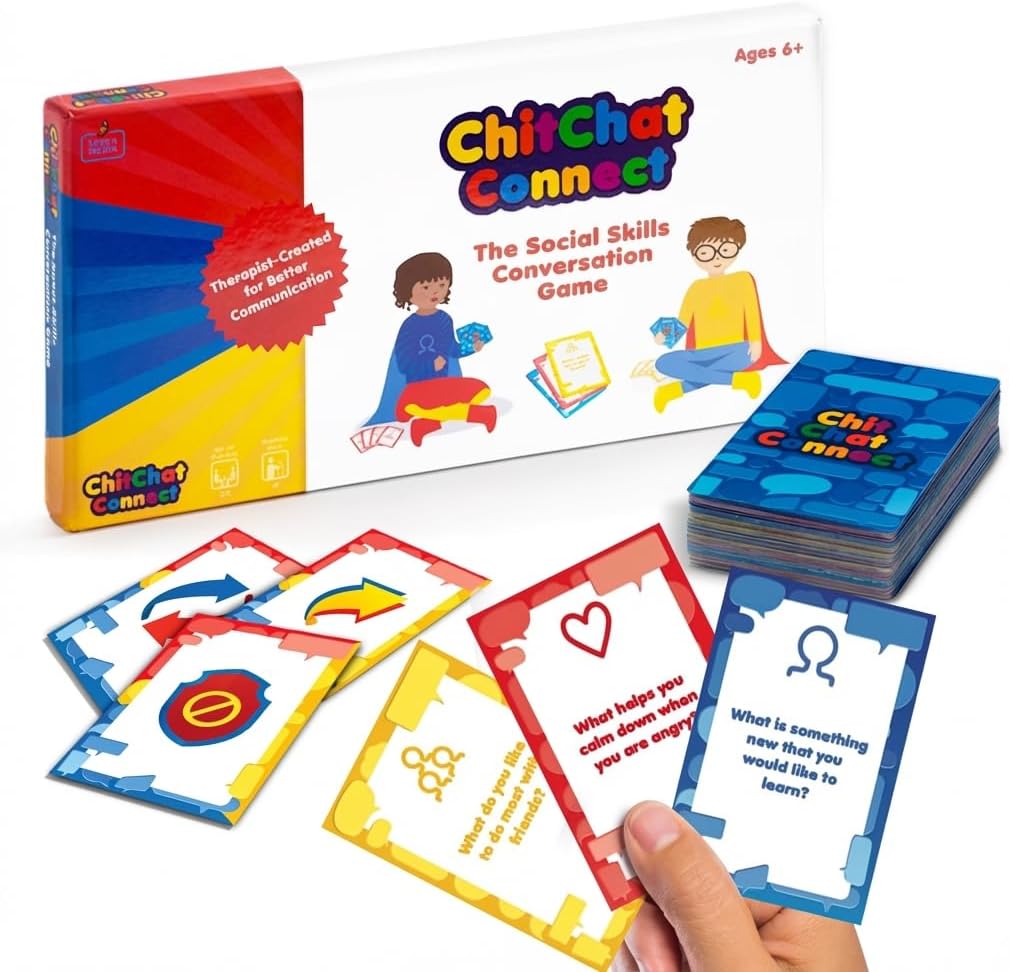 Chitchat Connect Conversation Game | Break the Ice Game for Therapy & Play | Counseling Office Must-Have | Ideal for Therapists & Parents | Build Communication & Social Skills for Teens & Kids