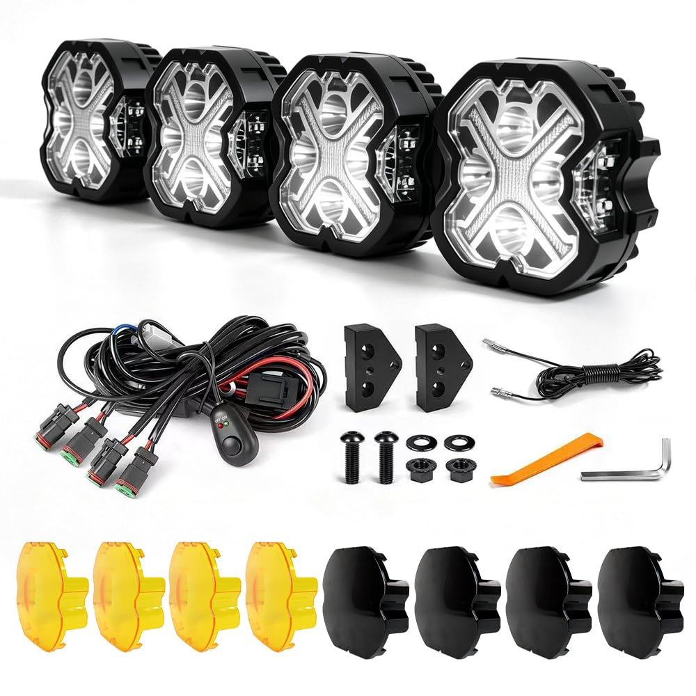 Amazon.co.jp: LED ライトバー フォグランプ 後付け 54cm オフロード