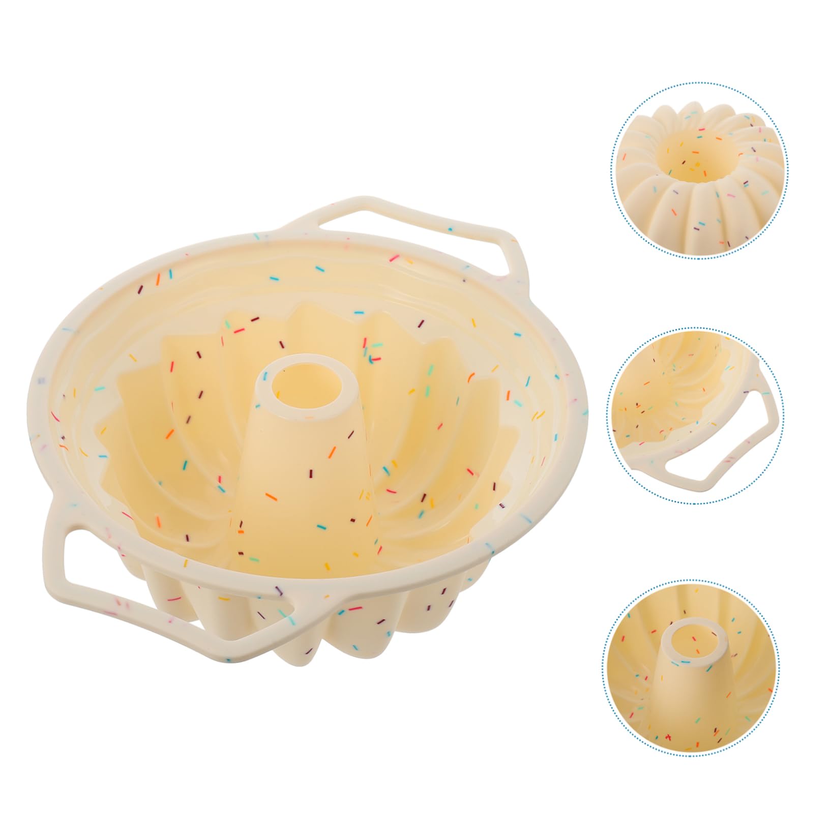 Stampo per Torta con Cornice Rinforzata in Silicone Design a Spirale Rotondo Antiaderente e Ecologico per Biscotti e Ciambelle, la Preparazione Casalinga e Professionale