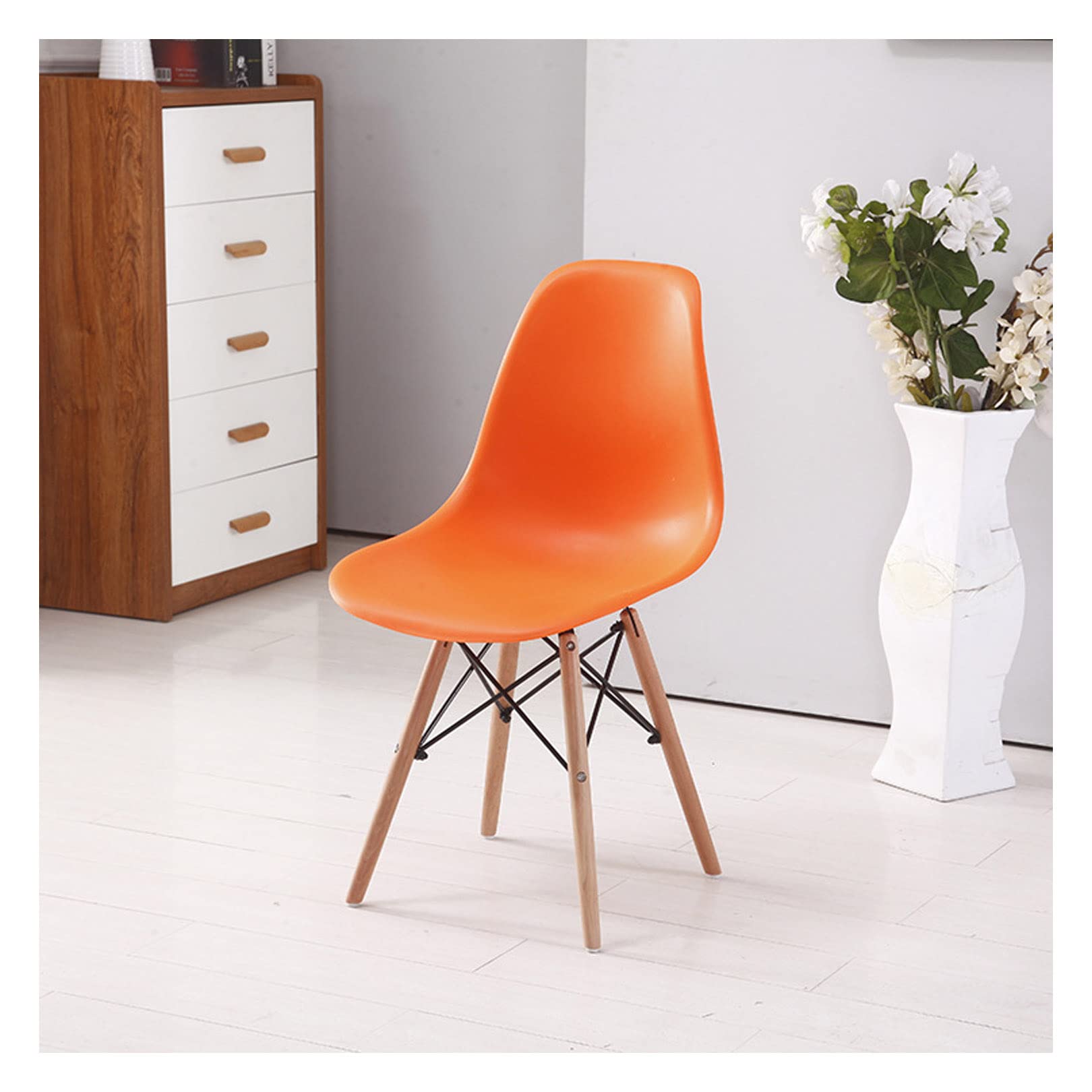 Chaises de salle à manger en PVC avec pieds métalliques pour cuisine