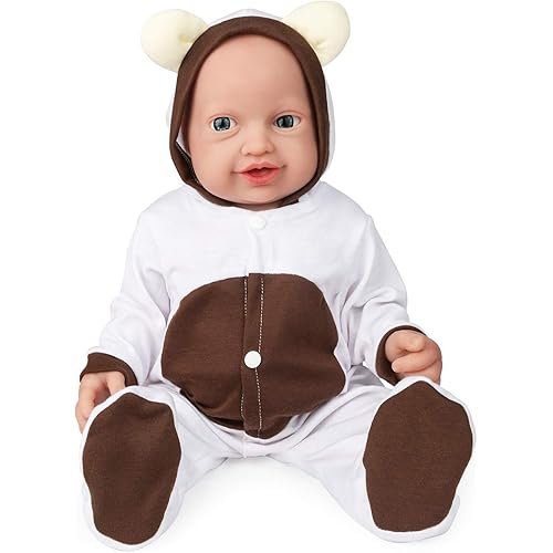Vollence 12 inch Full Silicone Baby Dolls Realisitc, Not Vinyl Dolls, Lifelike Reborn Silicone Dolls Realistic Full Silicone Baby Child Gifts Children's Gifts - Girl