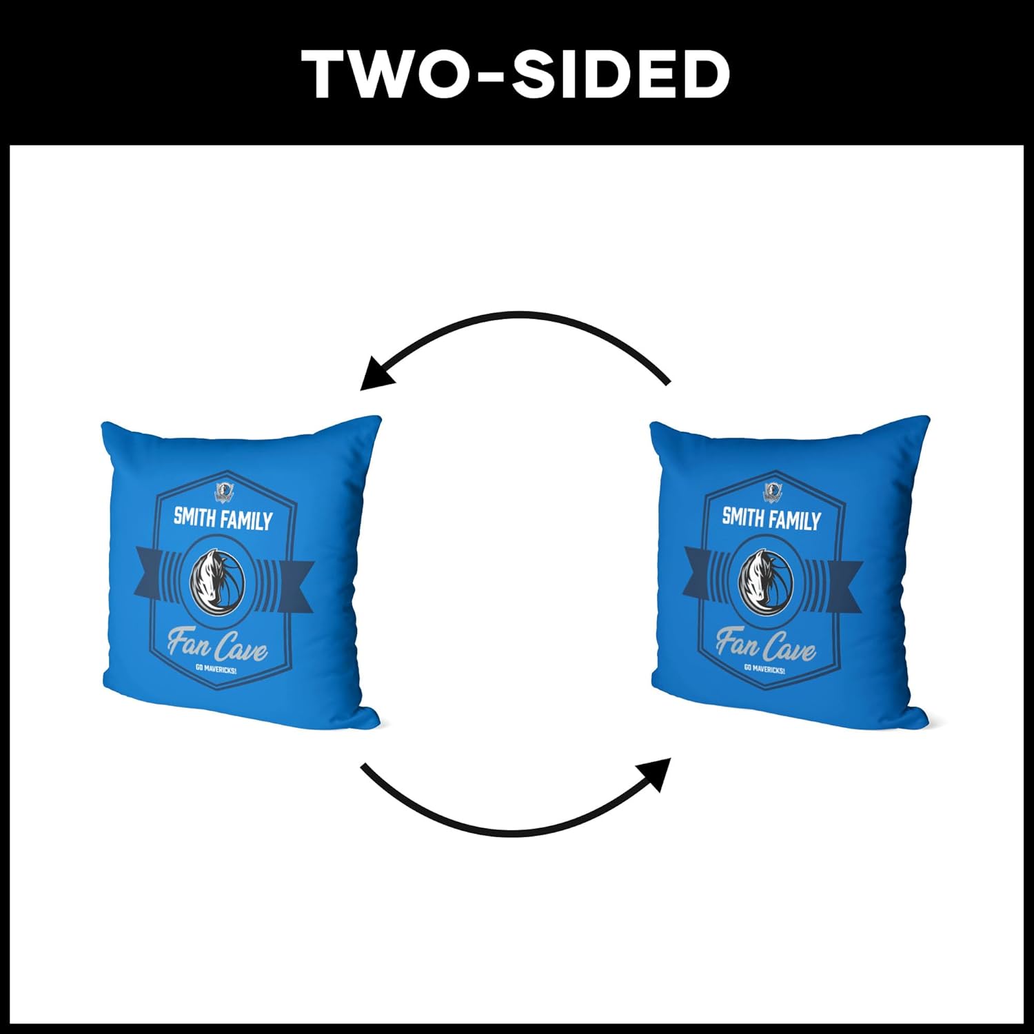 NORTHWEST NBA Dallas Mavericks, Dominion, Personalized Throw Pillow, 18 x 18 Inches