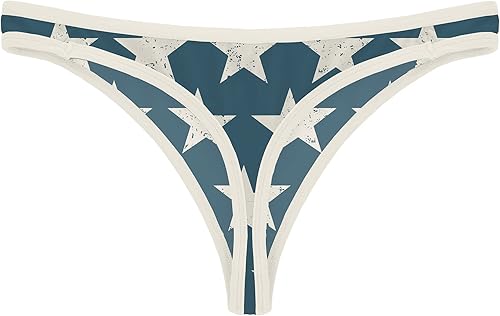 Miniatura 2 de KICKEE - Ropa interior para mujer, diseño vintage de estrellas y rayas de Estados Unidos, súper suave, sin costuras, para usar todo el día