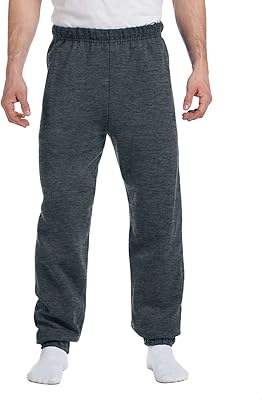Jerzees 8 oz., 50/50 NuBlend Fleece Sweatpants, Large, BLACK HEATHER