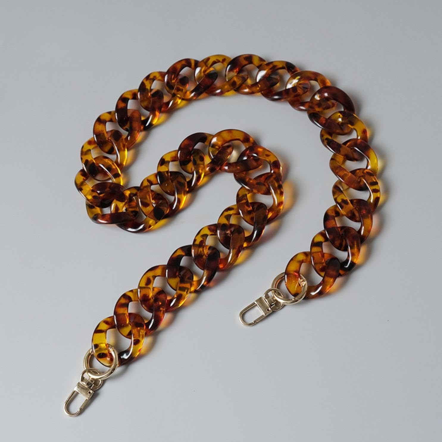 Catena Per Borsa Donna In Acrilico Leopardo - Cinturino Di Ricambio Regolabile, 40cm - Foto 13