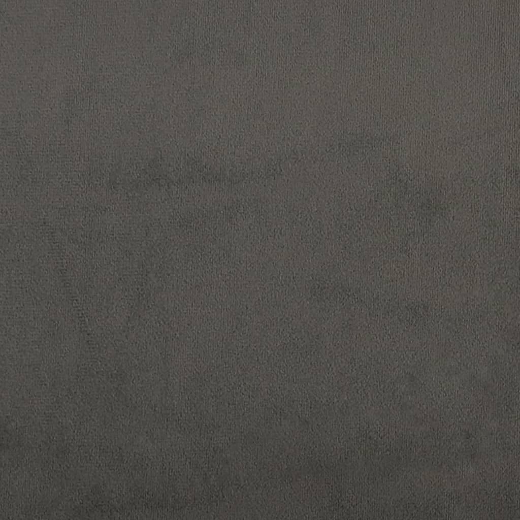 vidaXL Estructura de Cama Individual Somier Tapizado Dormitorio Habitación Muebles Mobiliario Cuarto Descanso de Terciopelo Gris Oscuro 90x200 cm