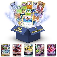 Pokemon cards German 50 Various original Pokemon 1 V VMAX VSTAR EX 3X Holo 1x Rare 1 random Pikachu Evoli Dedenne current sets + 1 heartforcards   Toploader