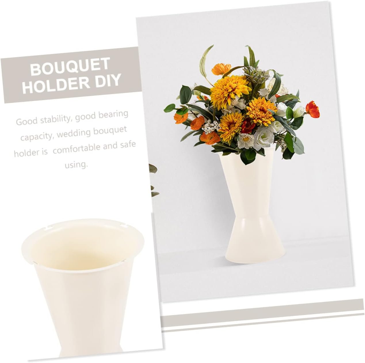 DIYEAH 5pcs Plastic Flower Stand Centerpiece Stand Floral Bouquet Holder for Wedding Decorations