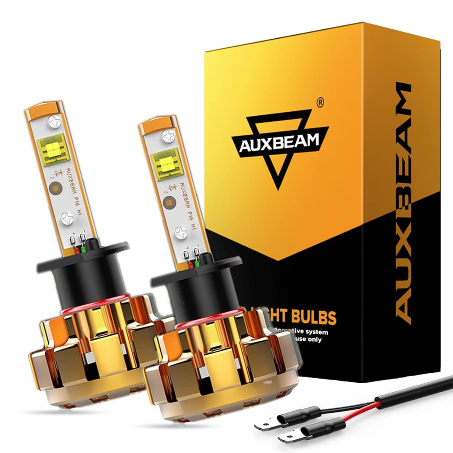 Auxbeam H1 LED Headlight Bulbs F16 Series LED Headlights with 2 Pcs of