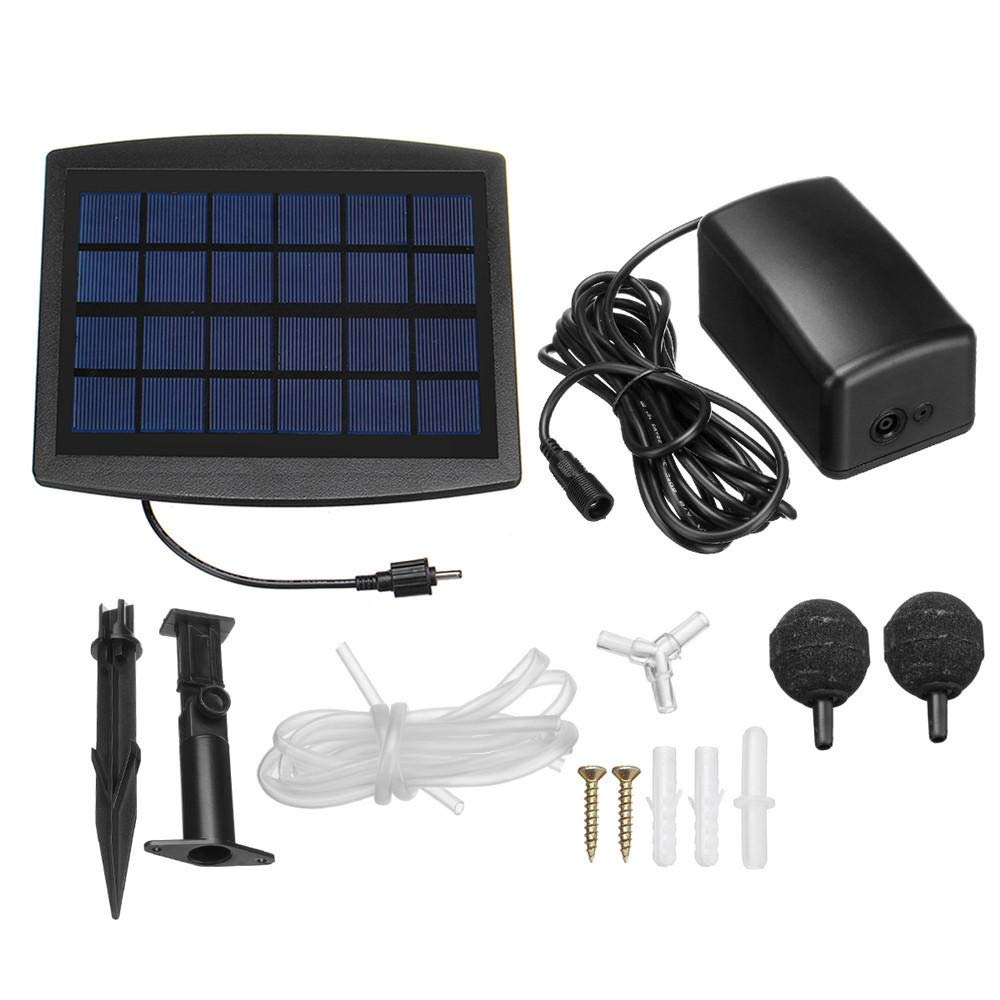 Pompe d'oxygène solaire étang avec pierre d'air haute performance et accessoires complets