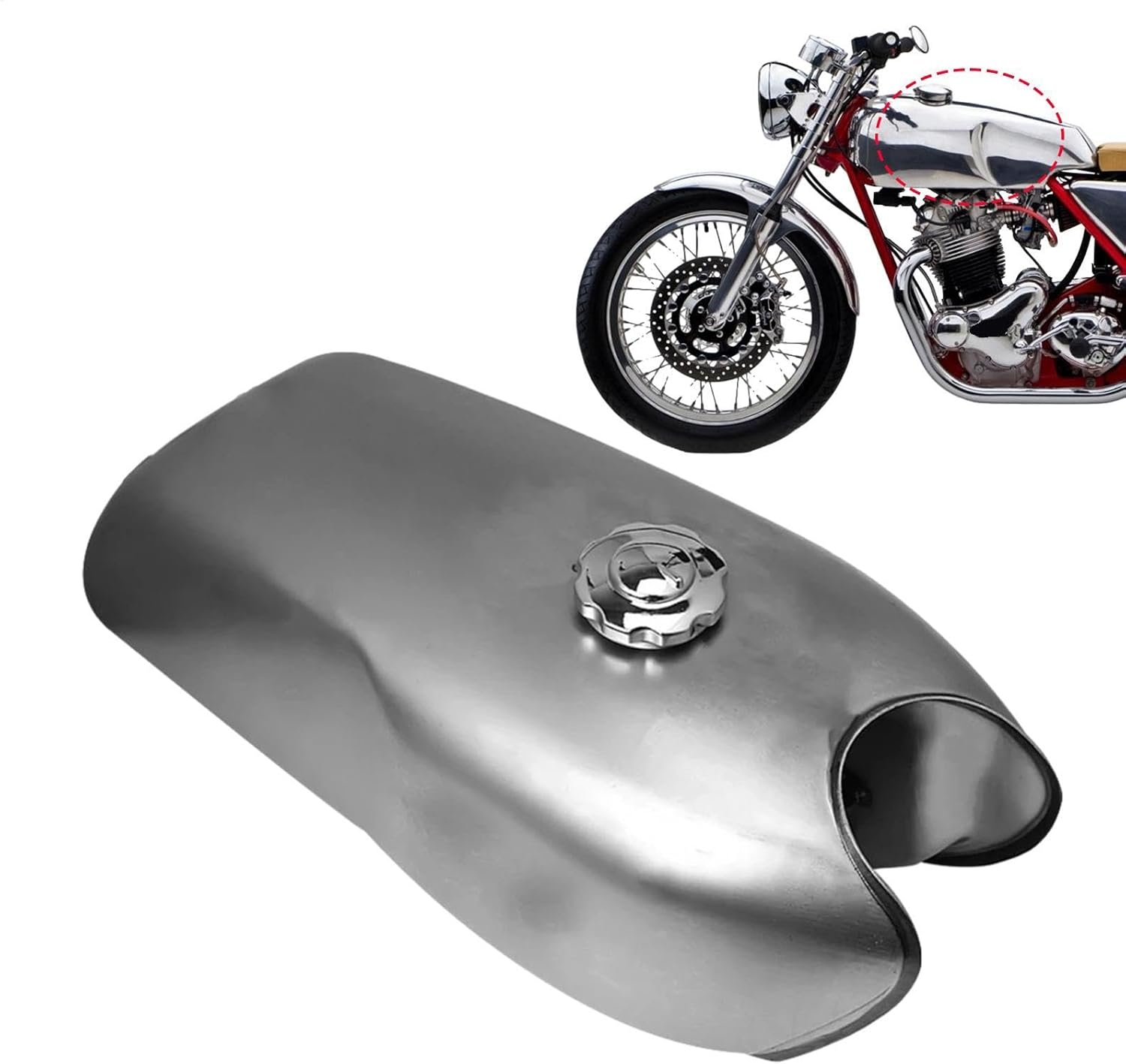 9L 2.4 汎用 オートバイ ガス燃料タンク レトロ ビンテージ カフェ