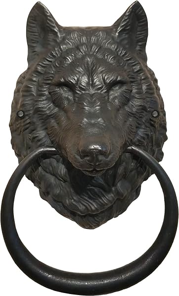 Wolf Head Solid Brass Door Knocker