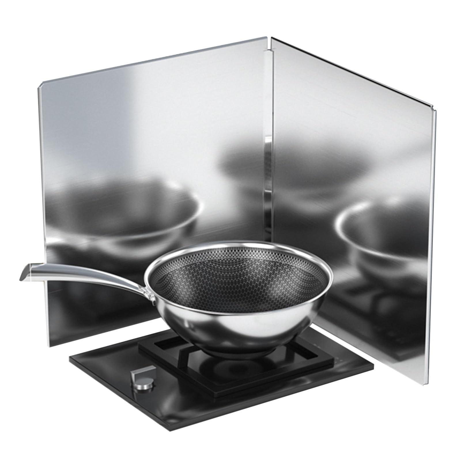 Protection anti-éclaboussures de grease en acier inoxydable pour cuisinière