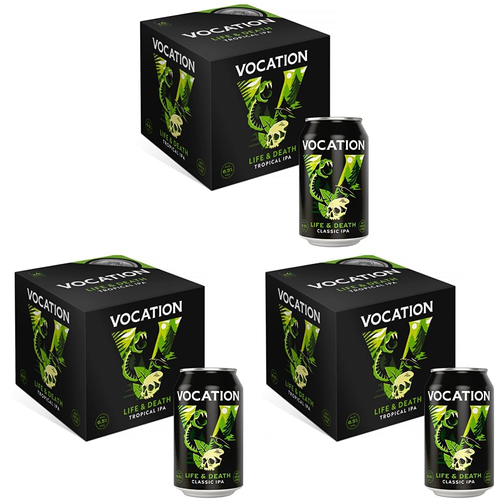 Vocation BreweryLife & Death IPA Craft Beer, 4 x 330ml (Pack of 3)