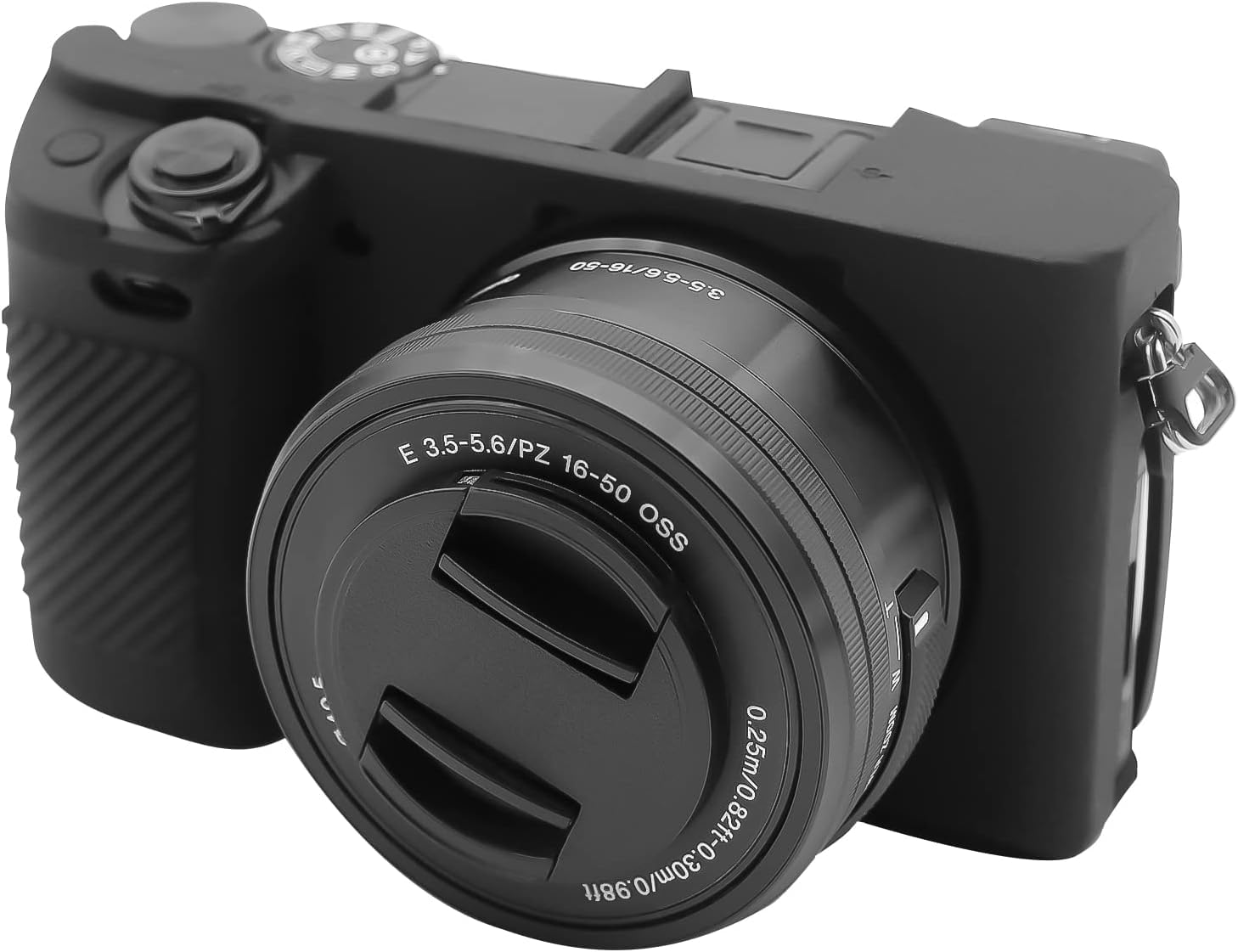 VECASDEN カメラ用シンプルケース 対応ソニー A6100 A6300 A6400 ILCE-6100 ILCE-6300 ILCE-6400 デジタル カメラの傷の抵抗力がある柔らかいシリコーンの箱の保護カバー ブラック