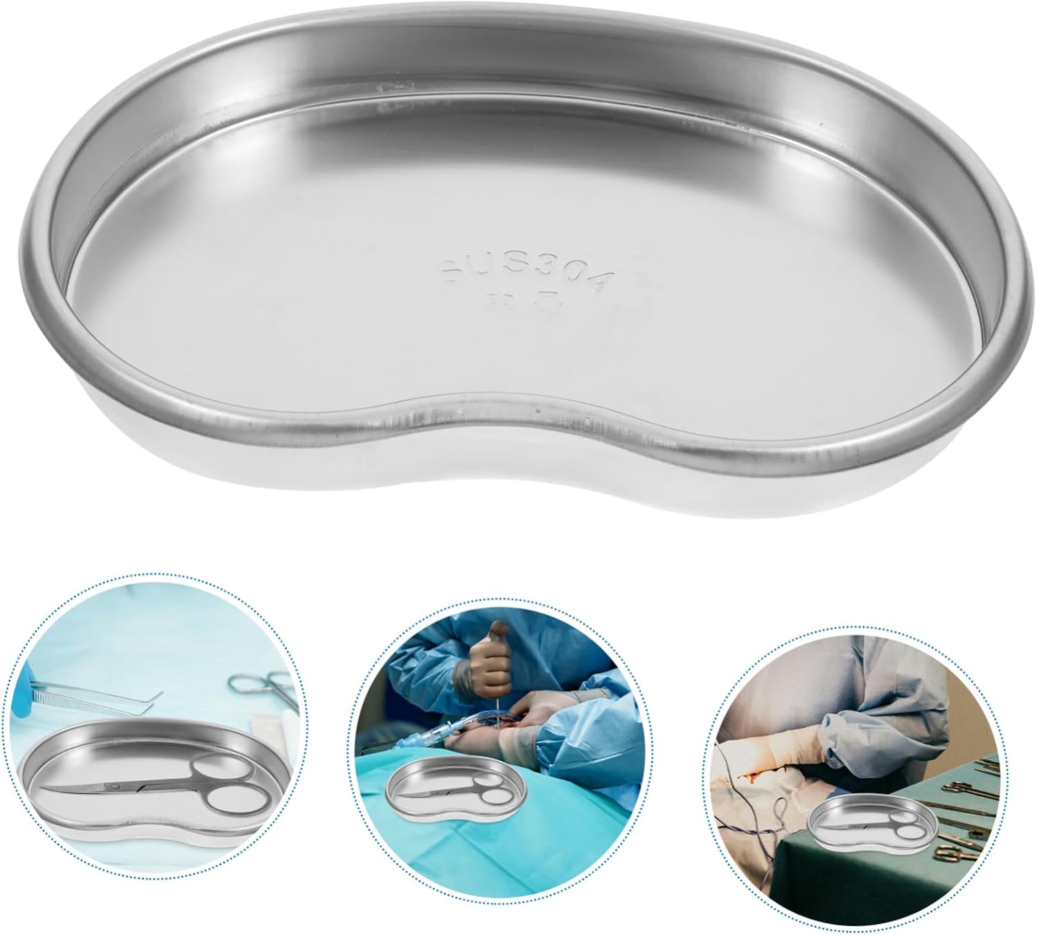 SOLUSTRE Stainless Steel Tray Instrument Supply for Salon Hospital Design with Flat Surface for Easy Cleaning and Use
