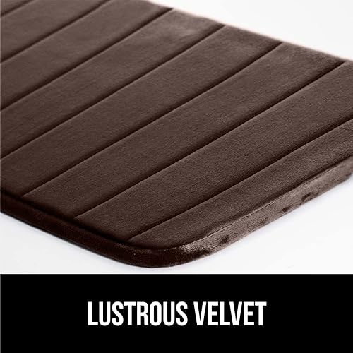 Miniatura 8 de Gorilla Grip Alfombras peludas lavables a máquina, alfombra de baño de espuma viscoelástica de 24 x 17 pulgadas, tapetes decorativos absorbentes,