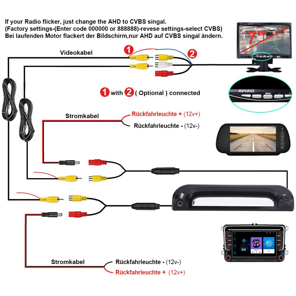 Telecamera posteriore super grandangolare HD doppia telecamera di parcheggio per Citroen Jumper/Fiat Ducato E-Ducato Maxi Van L3H2/VAN WEZEL/Opel Movano/Peugeot Boxer