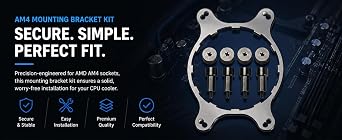 AM4 Retention Bracket Coolers,CPU Cooler Fan Bracket Heatsink Holder Mounting Bracket Kit CPU Fan Bracket Radiator Mount Back Plate Computer for AM4