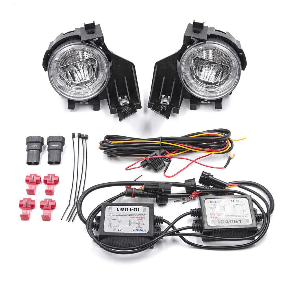 JKAPCYJFHF Luces diurnas LED DRL con anillo de halo y luces antiniebla para Subaru Impreza WRX 2008-10