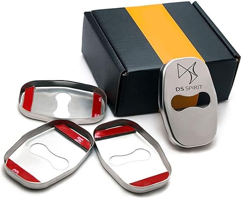 Miniatura 2 de 4 piezas de cerradura de puerta de coche cubierta protectora de acero inoxidable para DS 2 3 4 5 6 7 DS2 DS3 DS4 DS5 DS6 DS7 Accesorios para coches