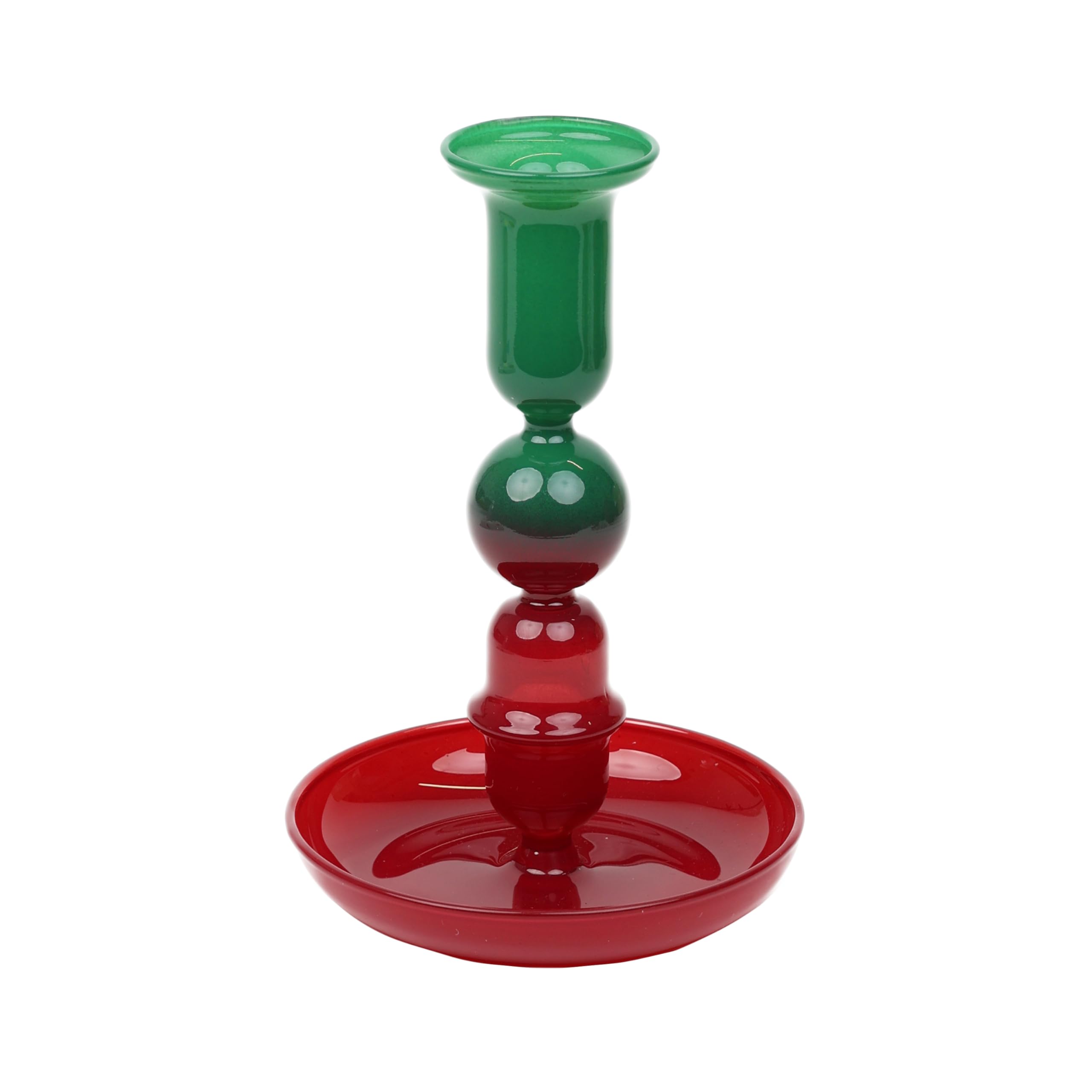 Talking Tables Red & Green Candle Holder, Decorative Taper Candlestick Stand, Elegant Dinner Party Decorations, Ornaments for Living Room, Easter Home Décor, Summer Birthday, Garden, Wedding