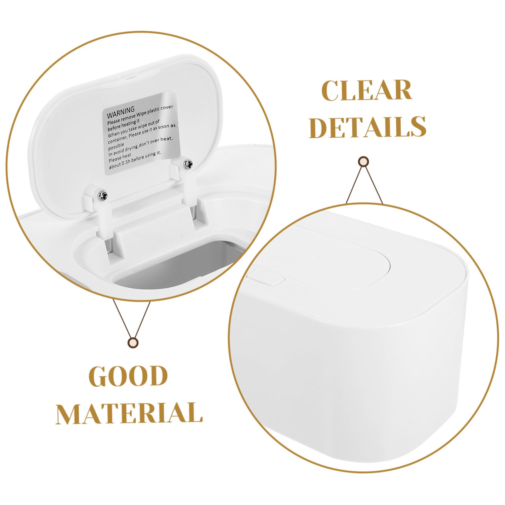 BESTonZON 3 Pièces essuie-tout lingettes humides voiture essuie-glace chauffe lingettes Température constante chauffage boîte à mouchoirs auto de bébé Boîte thermique abdos