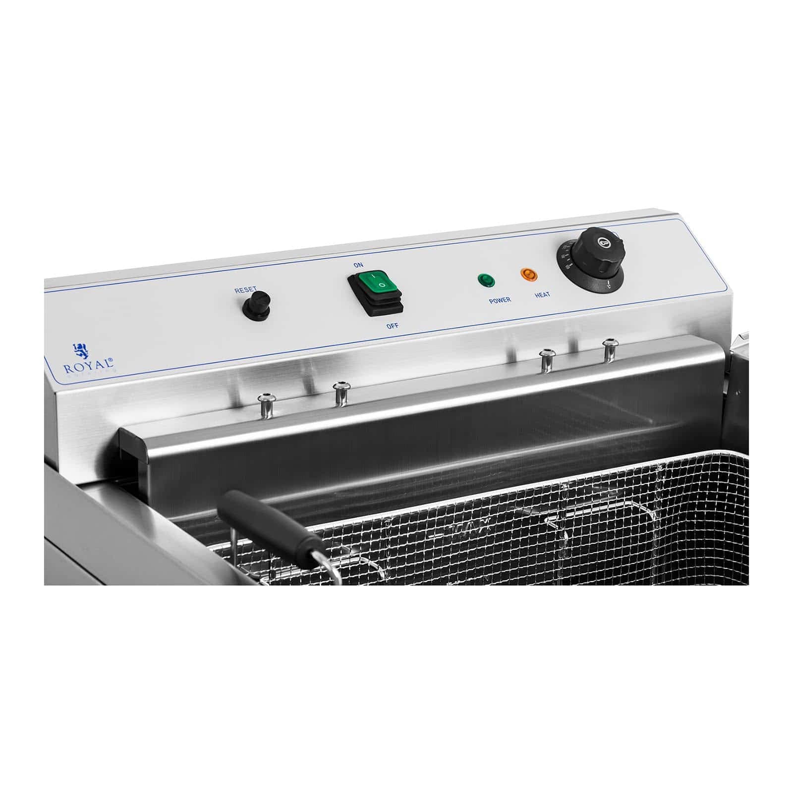 Royal Catering Friggitrice per Pasticceria Friggitrice Elettrica RCBG-30STHB (Zona Fredda, 9.000 W, 30 L, Acciaio inox)