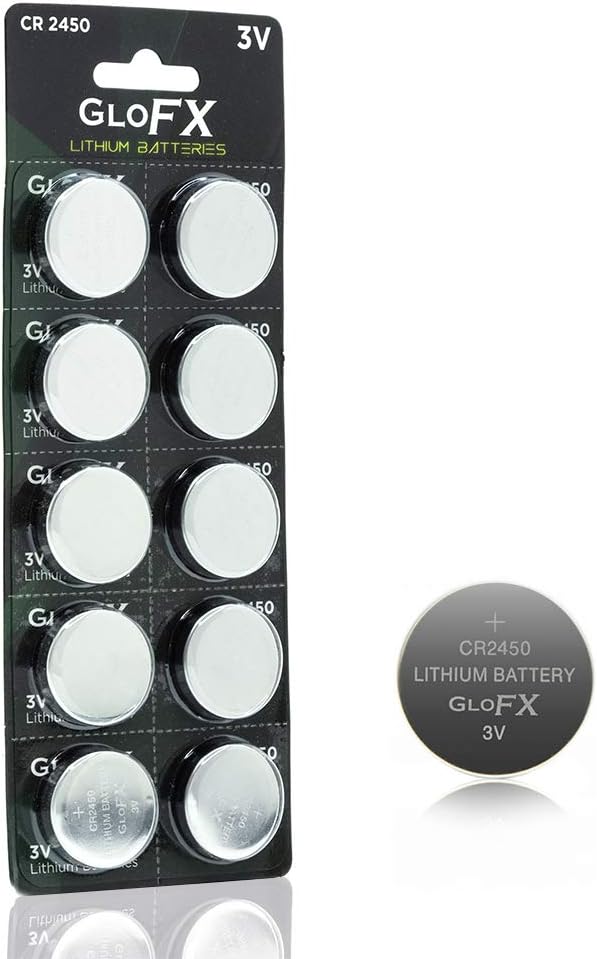 GloFX CR2450 3V Lithium Battery (10 Pack)