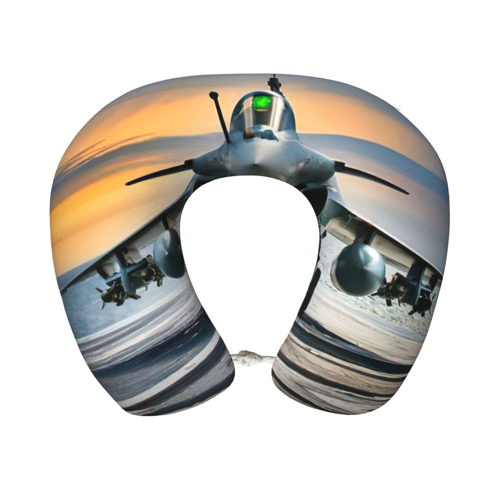yagDAA Airplane Print U-Shape Travel Neck Pillows Memory Foam Neck Pillow For Airplane Car Office Sleeping Rest