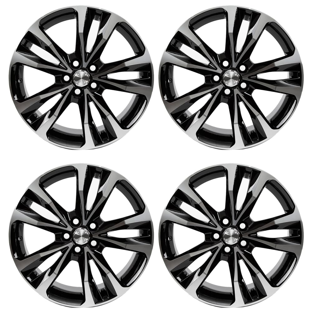 17 inch rims New set of 4 Aluminum Wheels rims suitable for Toyota Corolla 2017-2019 Car Wheel OEM Replacement Rim 17x7 Inch Machined Black 75208