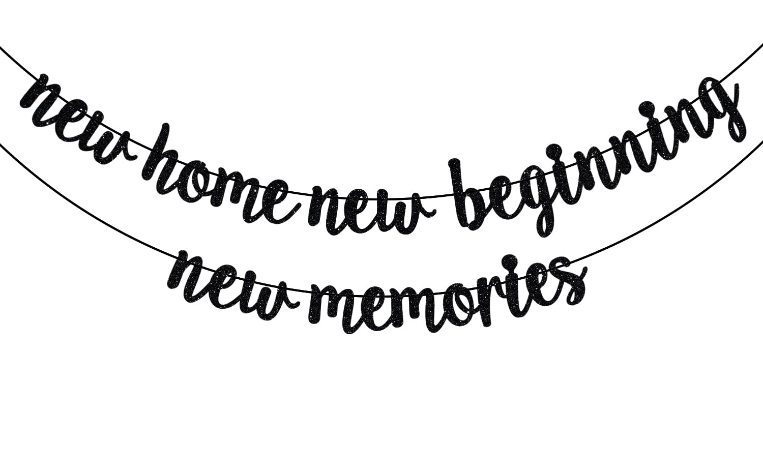 New Home New Beginning New Memories Banner, Housewarming Banner, Couple First Home, Home Change Party Decoration, Moving/Residence Change Decor Black