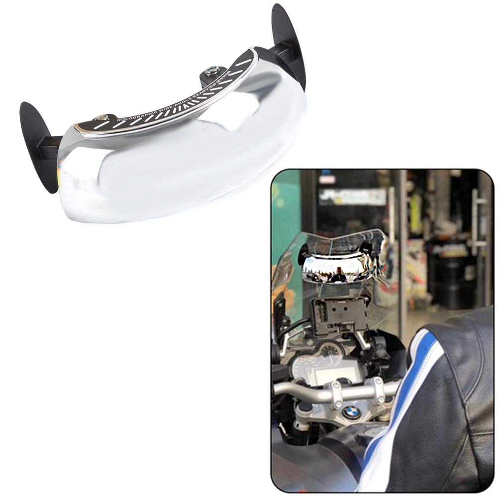 Motorrad Windschutzscheibe Rückspiegel,MoreChioce Universal 180 Grad Weitwinkel Konvexspiegel Panorama Spiegel Motorrad Spiegel Toter Winkel Spiegel für Motorräder, ATVs, Roller