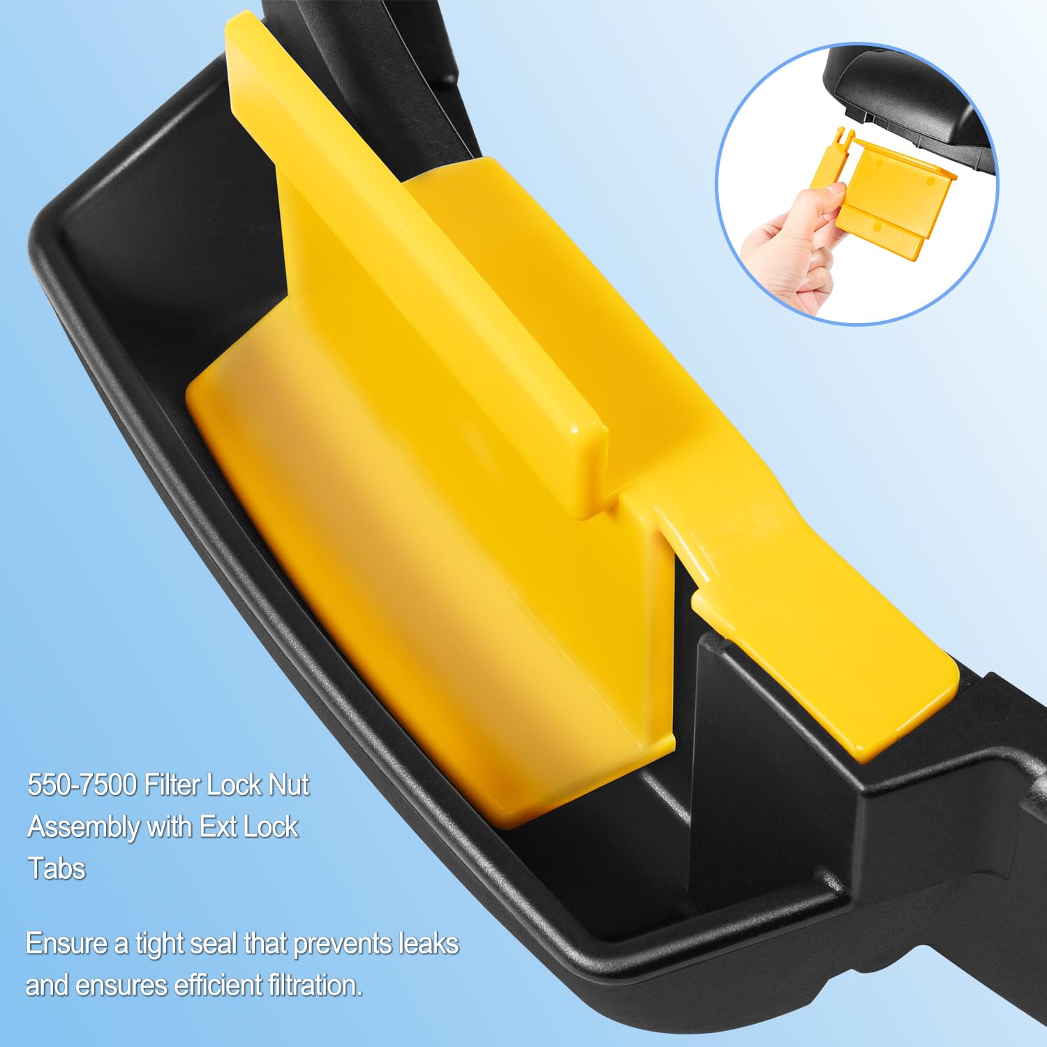 550-7500 Plastics Filter Lock Nut Replacement with Ext Lock Tabs Part Fit for Waterway Clearwater II Cartridge Filter Parts and D.E. Filter, Replace 550-2060, 550-2075