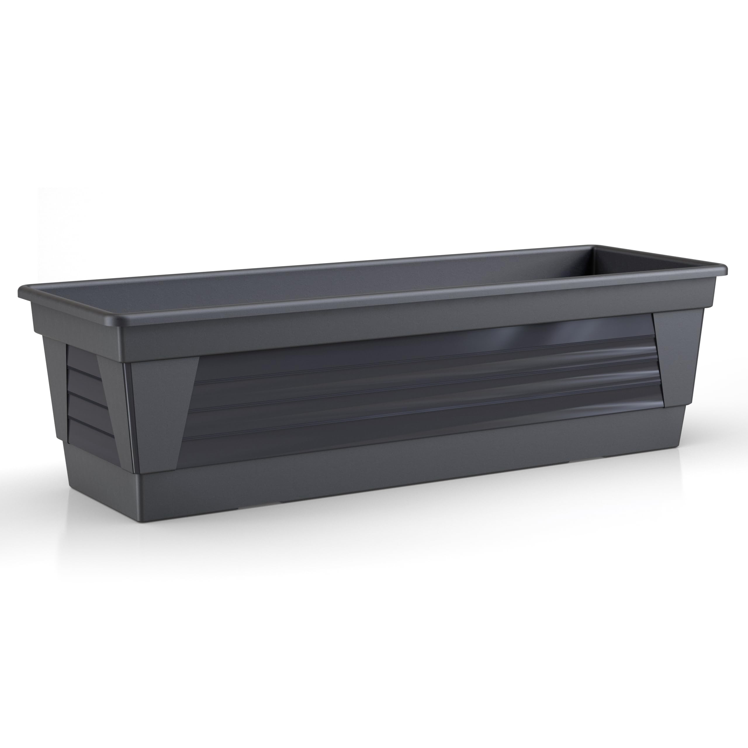 Plastard Blumenkasten 80 cm lang Farbe Anthrazit Pflanzkasten,  Balkonkasten, Blumenkbel aus witterungsbestndigen Kunststoff fr Garten  und Balkon: Amazon.de: Garten