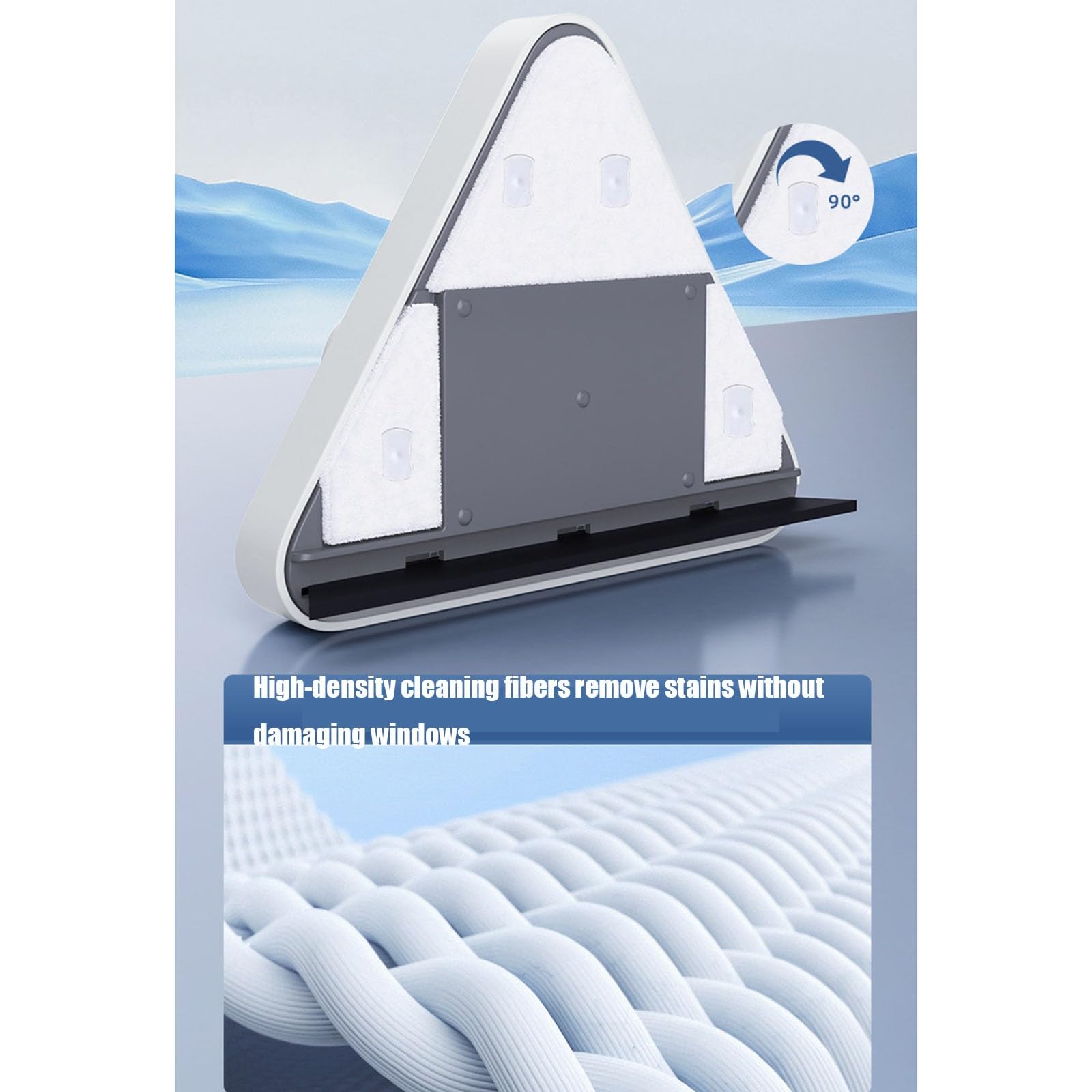 Limpiador de Ventanas magnético de Doble Cara, Limpiador de vidrios de Doble Cara con Esponja y Cuerda de Seguridad, Adecuado for Vidrio(20-35mm)